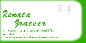 renata graeser business card